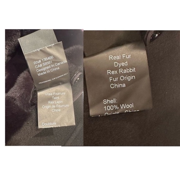 GORSKI Fur Reversible Rex Rabbit Vest with Wool Back and Belt NEW Size Small - Picture 9 of 10